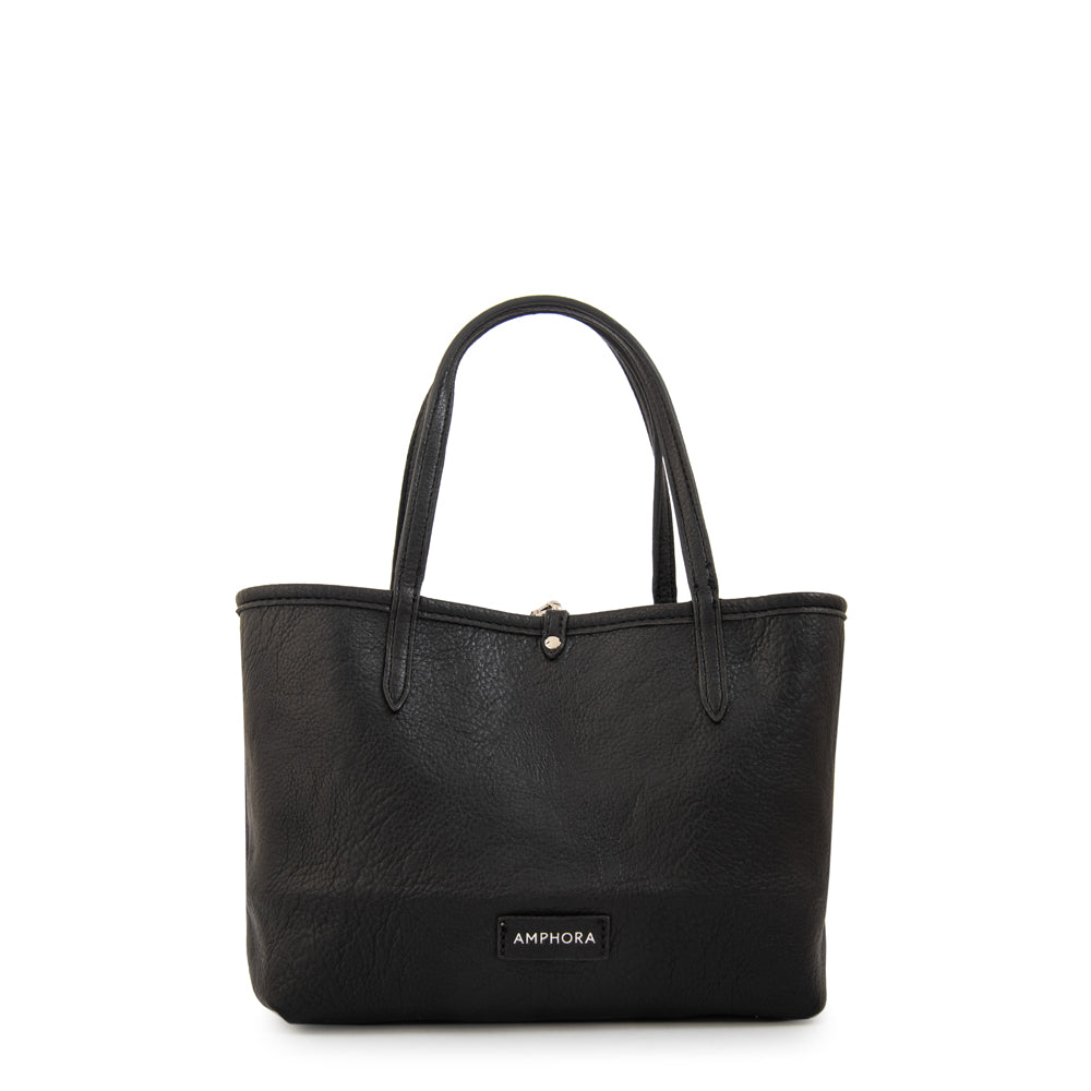 Cartera Dos Asas Reversible Moira Negro