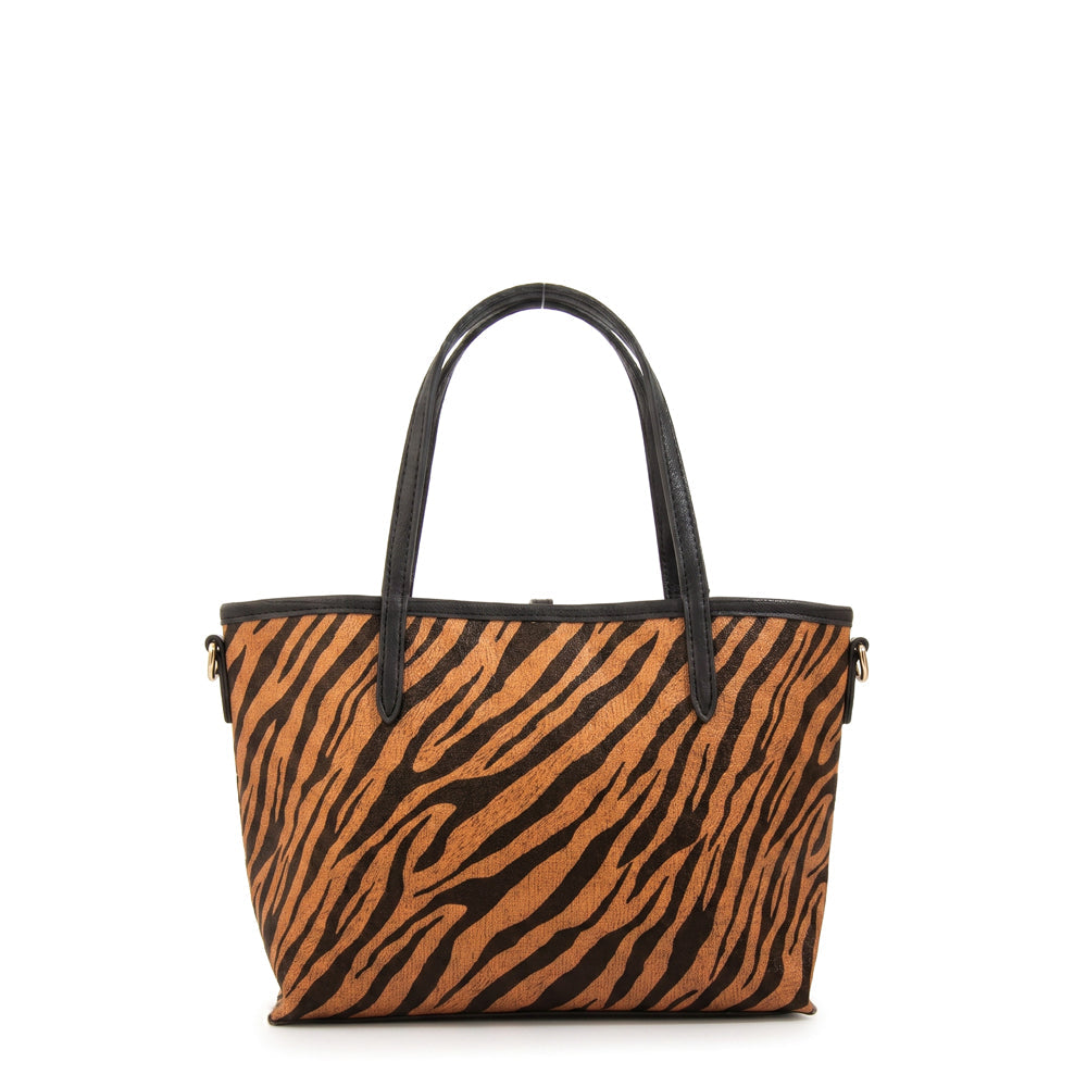 Cartera Dos Asas Reversible Moira Camel