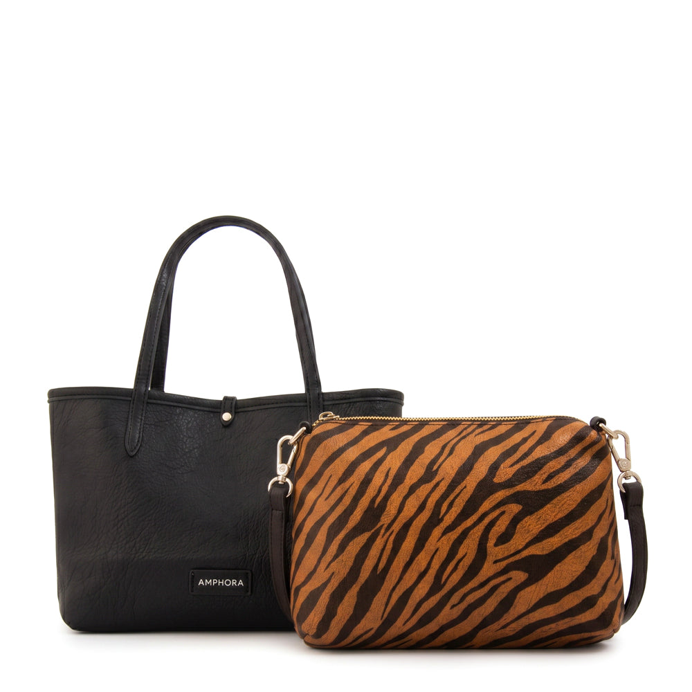 Cartera Dos Asas Reversible Moira Camel