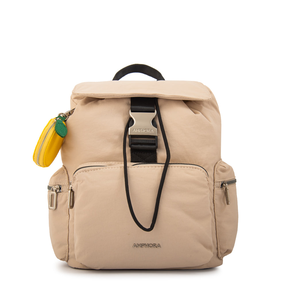 Mochila Lima Nylon Blanco Crudo