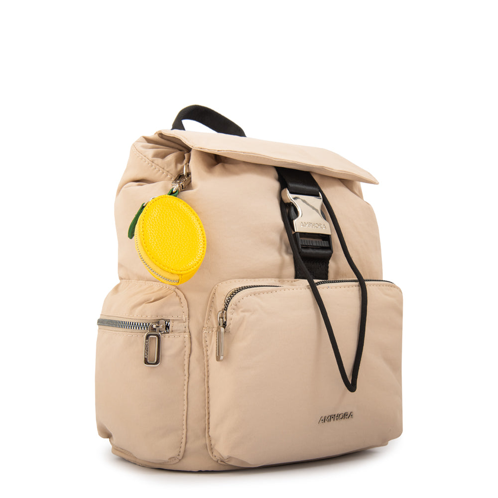Mochila Lima Nylon Blanco Crudo