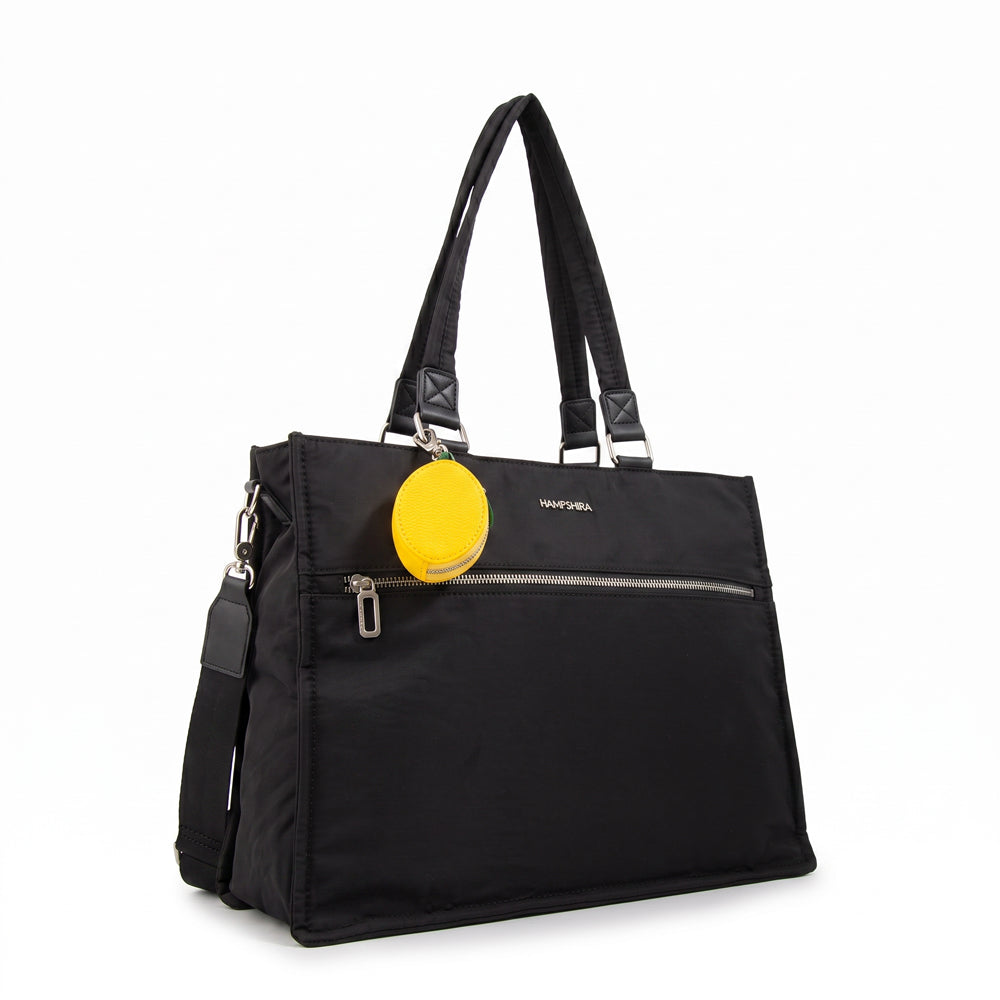 Cartera Dos Asas Portalaptop Lima Nylon Negro