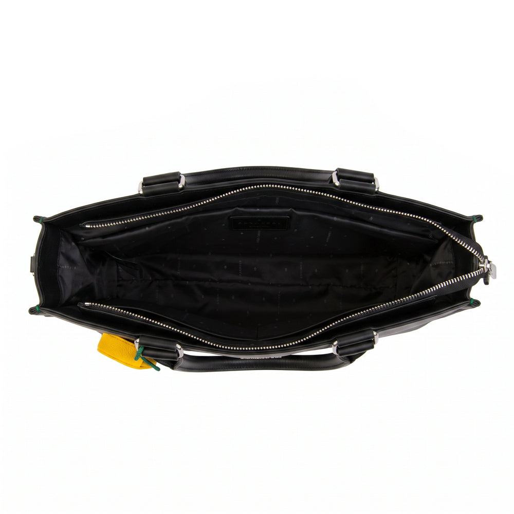 Cartera Dos Asas Portalaptop Lima Nylon Negro