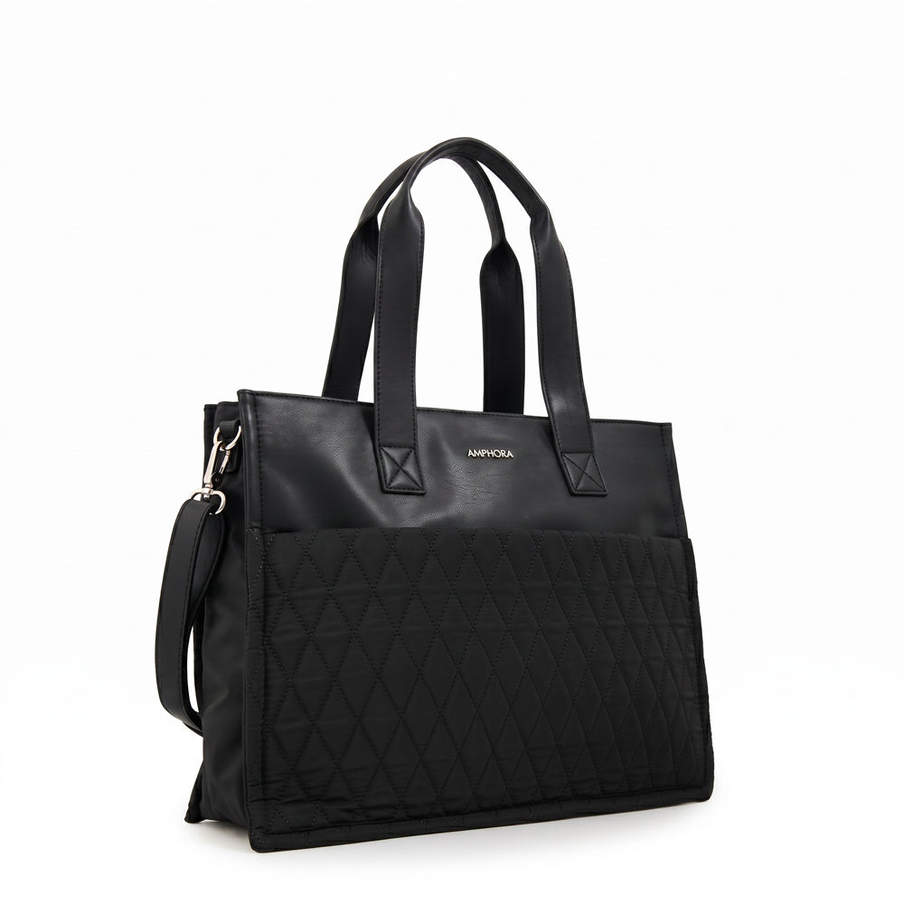 Cartera Dos Asas Portalaptop Durian Nylon Negro