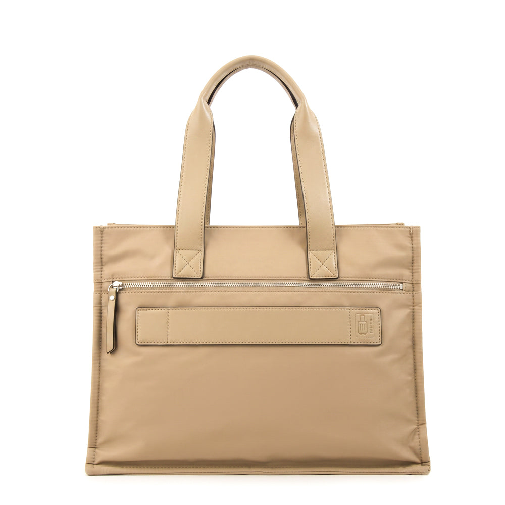 Cartera Dos Asas Portalaptop Durian Nylon Beige