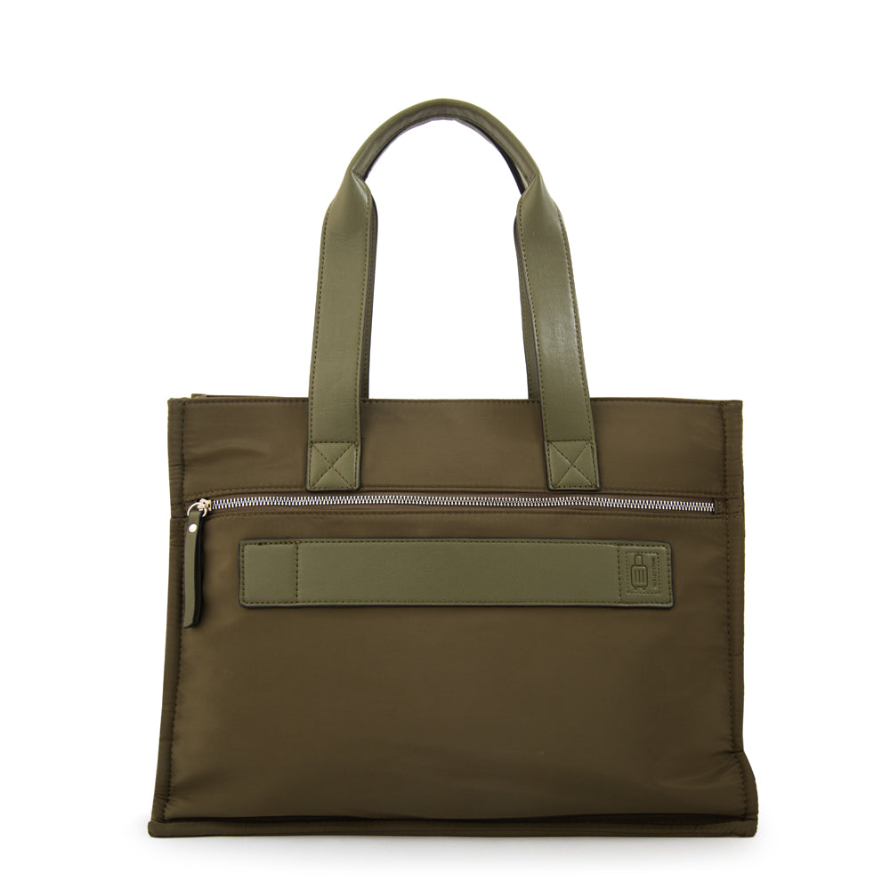 Cartera Dos Asas Portalaptop Durian Nylon Verde Oliva