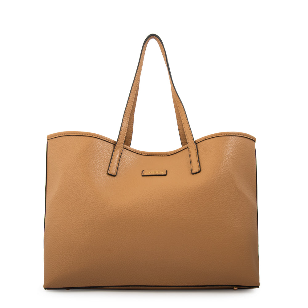 Cartera Dos Asas Eva Camel