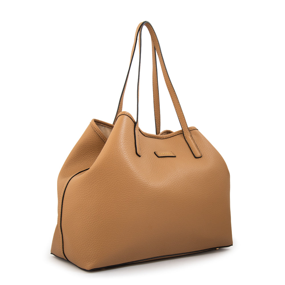 Cartera Dos Asas Eva Camel