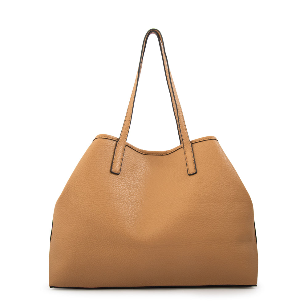 Cartera Dos Asas Eva Camel