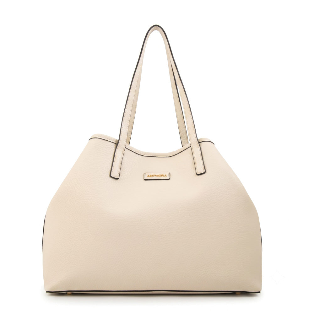Cartera Dos Asas Eva Blanco Crudo