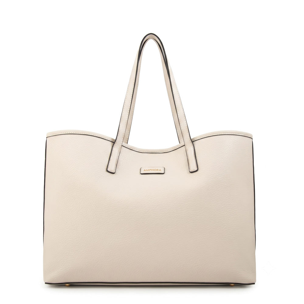 Cartera Dos Asas Eva Blanco Crudo