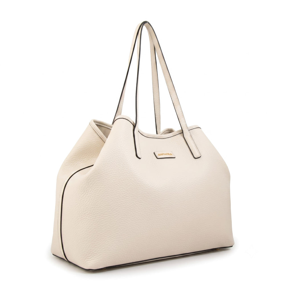 Cartera Dos Asas Eva Blanco Crudo