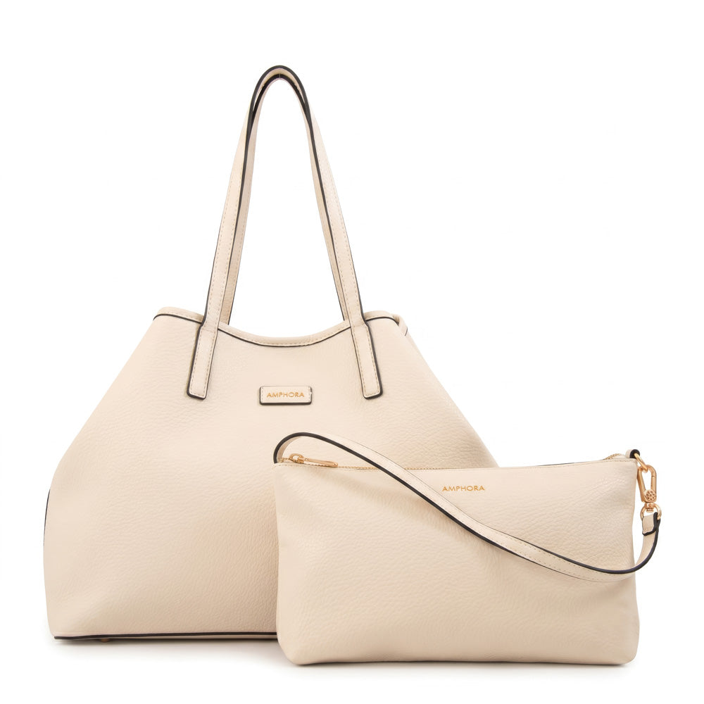 Cartera Dos Asas Eva Blanco Crudo