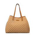 Cartera Dos Asas Eva Tejido Camel