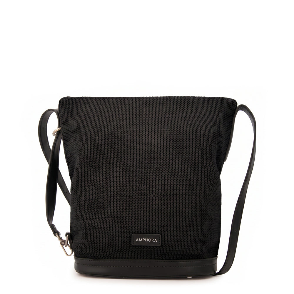 Cartera Corte Recto Gigi Tejido Negro