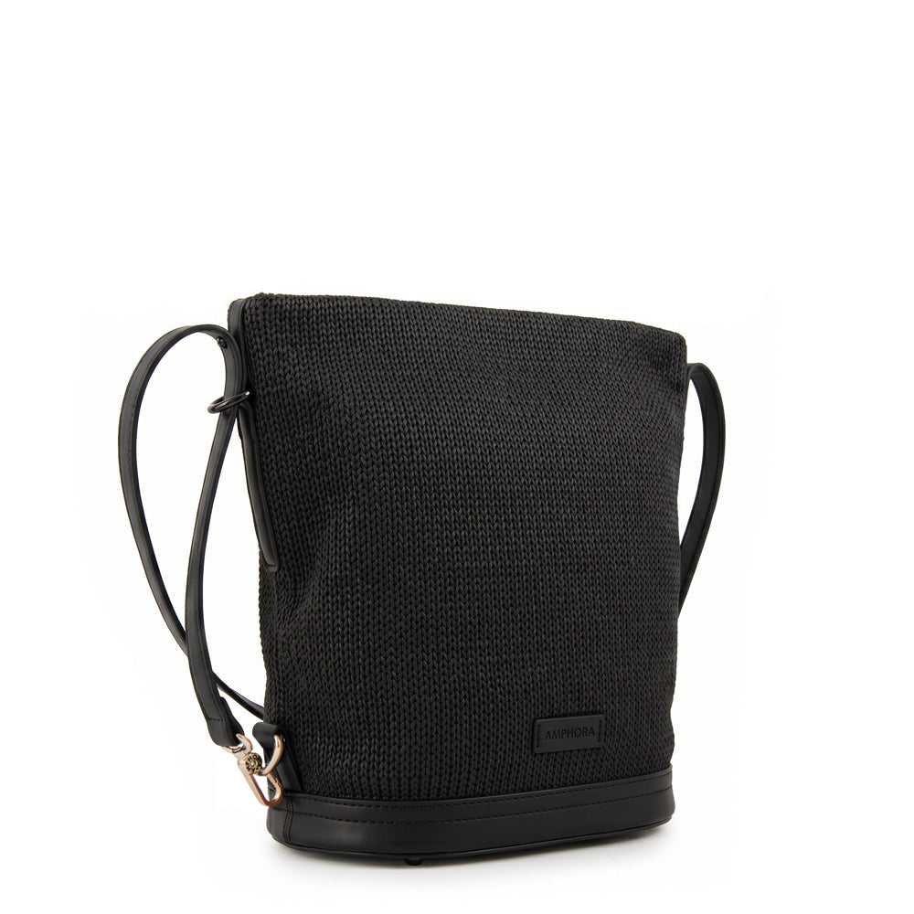 Cartera Corte Recto Gigi Tejido Negro