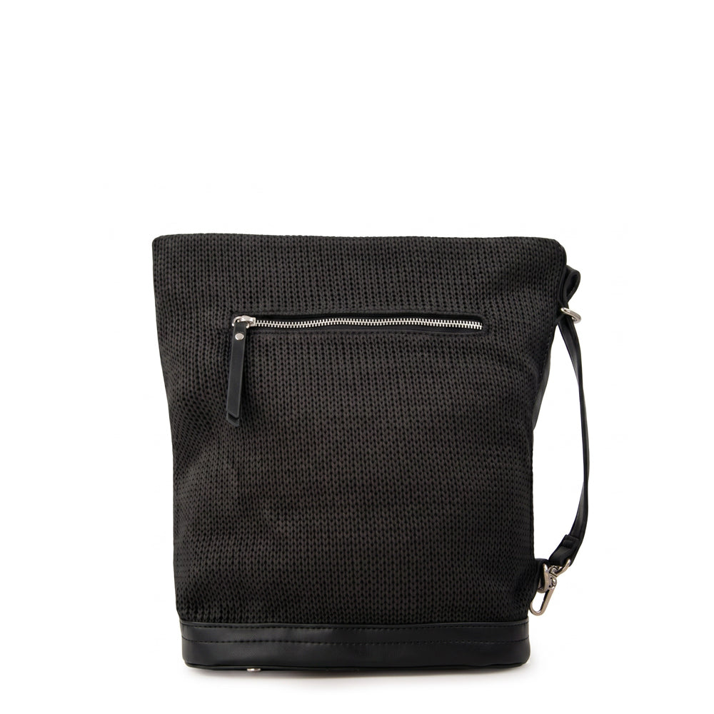 Cartera Corte Recto Gigi Tejido Negro