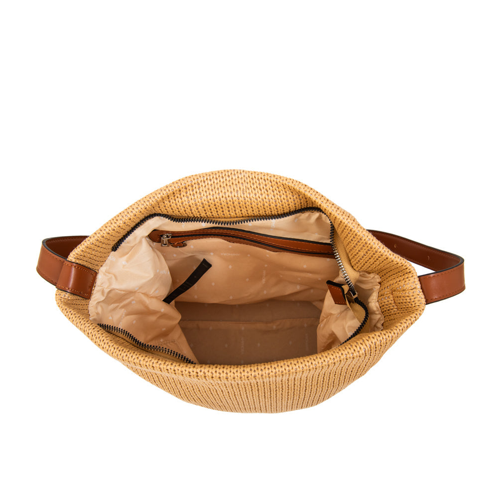 Cartera Corte Recto Gigi Tejido Beige