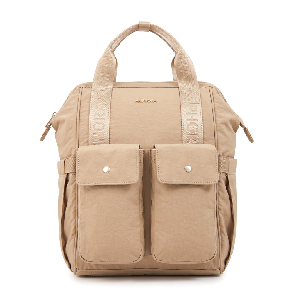 Mochila Pañalera Lucrecia Beige