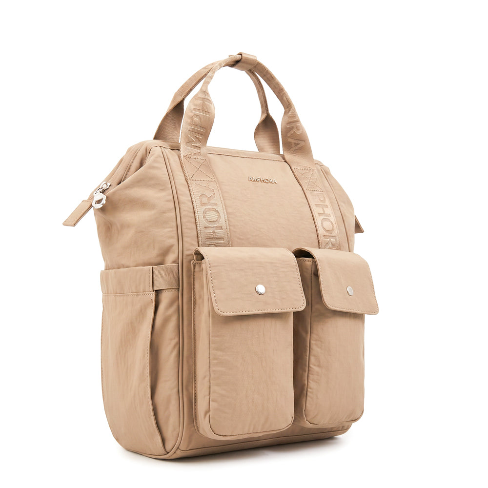 Mochila Pañalera Lucrecia Beige