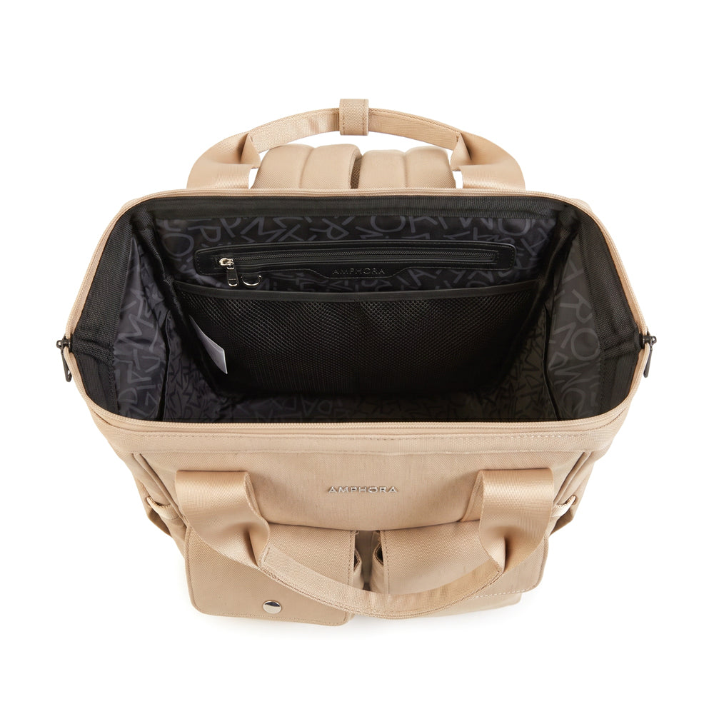 Mochila Pañalera Lucrecia Beige