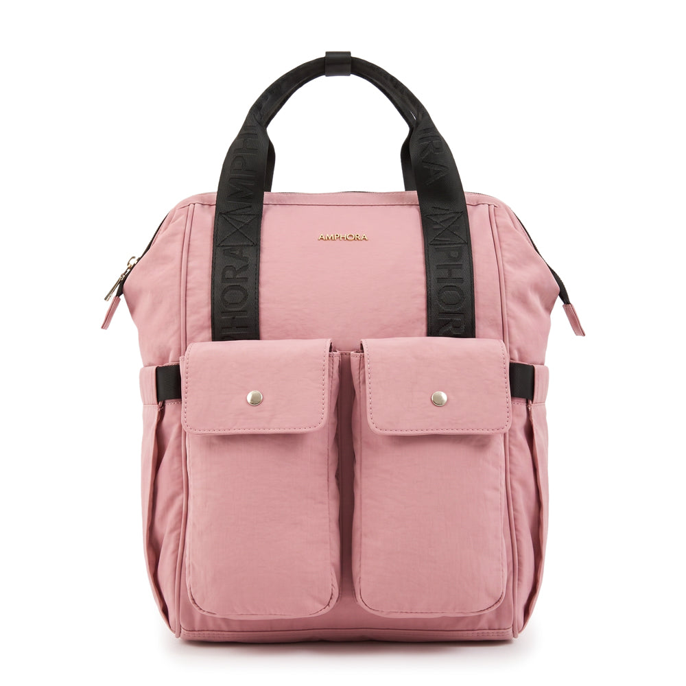 Mochila Pañalera Lucrecia Rosado