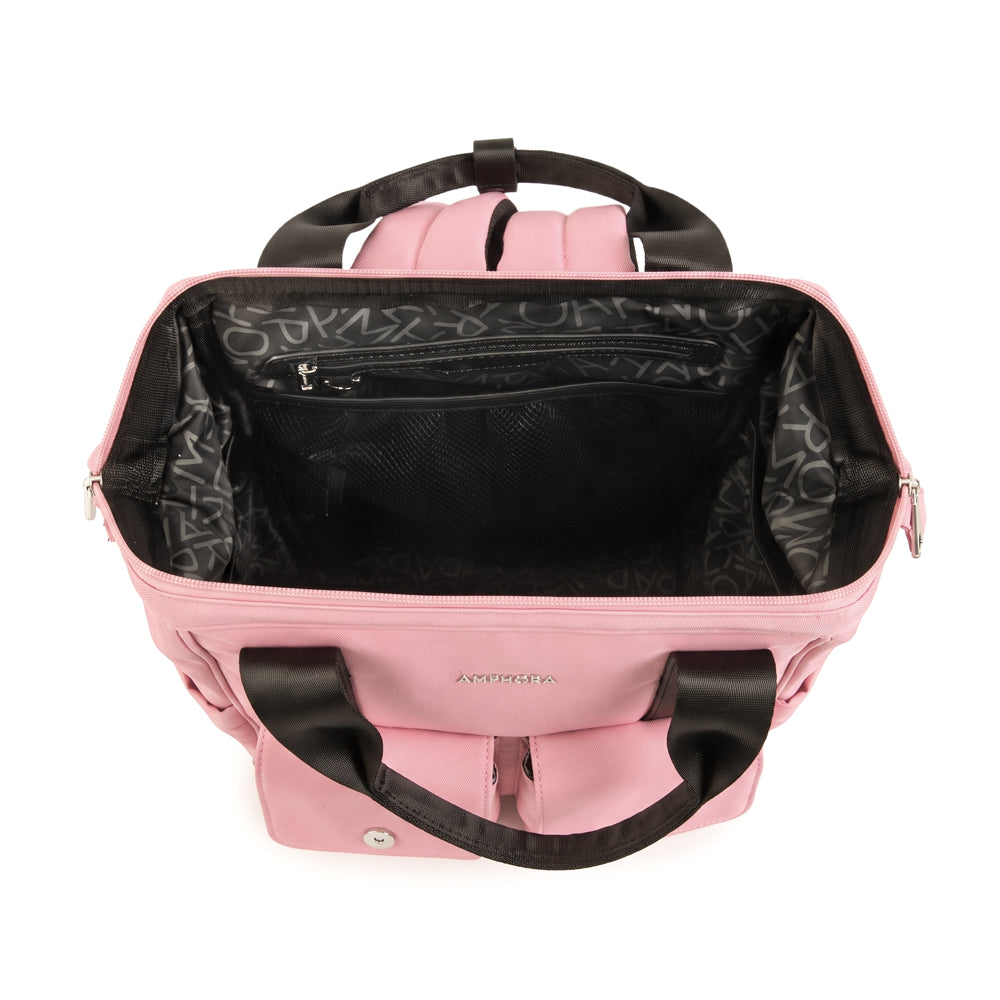 Mochila Pañalera Lucrecia Rosado