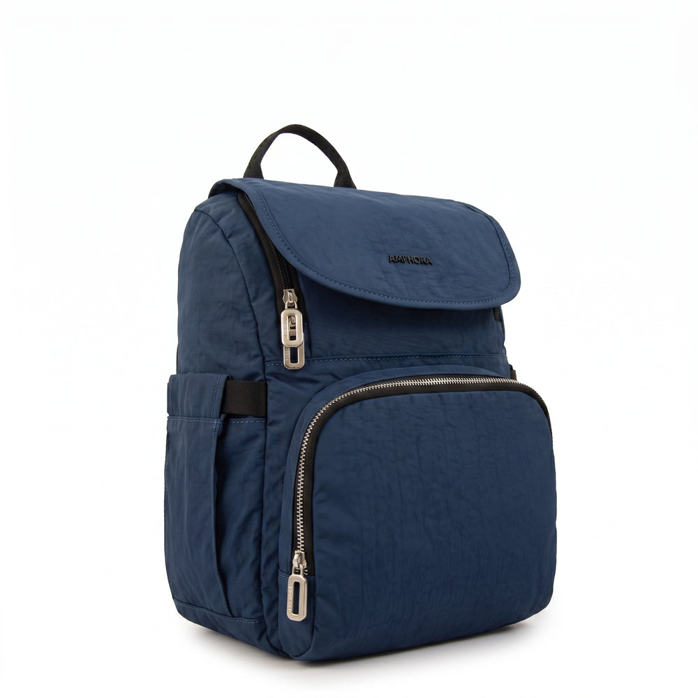 Mochila Pañalera Duna Nylon Azul Oscuro