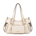 Cartera Dos Asas Tiana Granulado Blanco Crudo