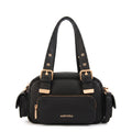 Cartera Dos Asas Baul Tiana Granulado Negro