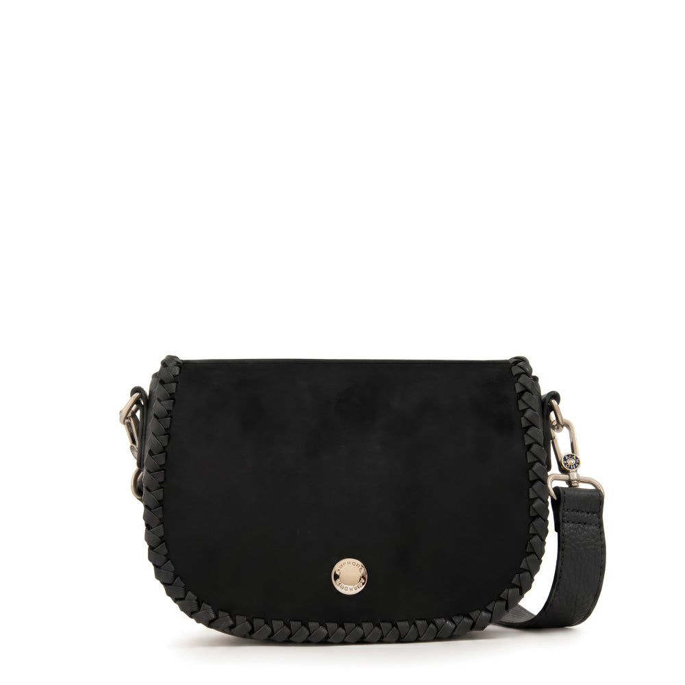 Crossbody Sarina Gamuzado Negro