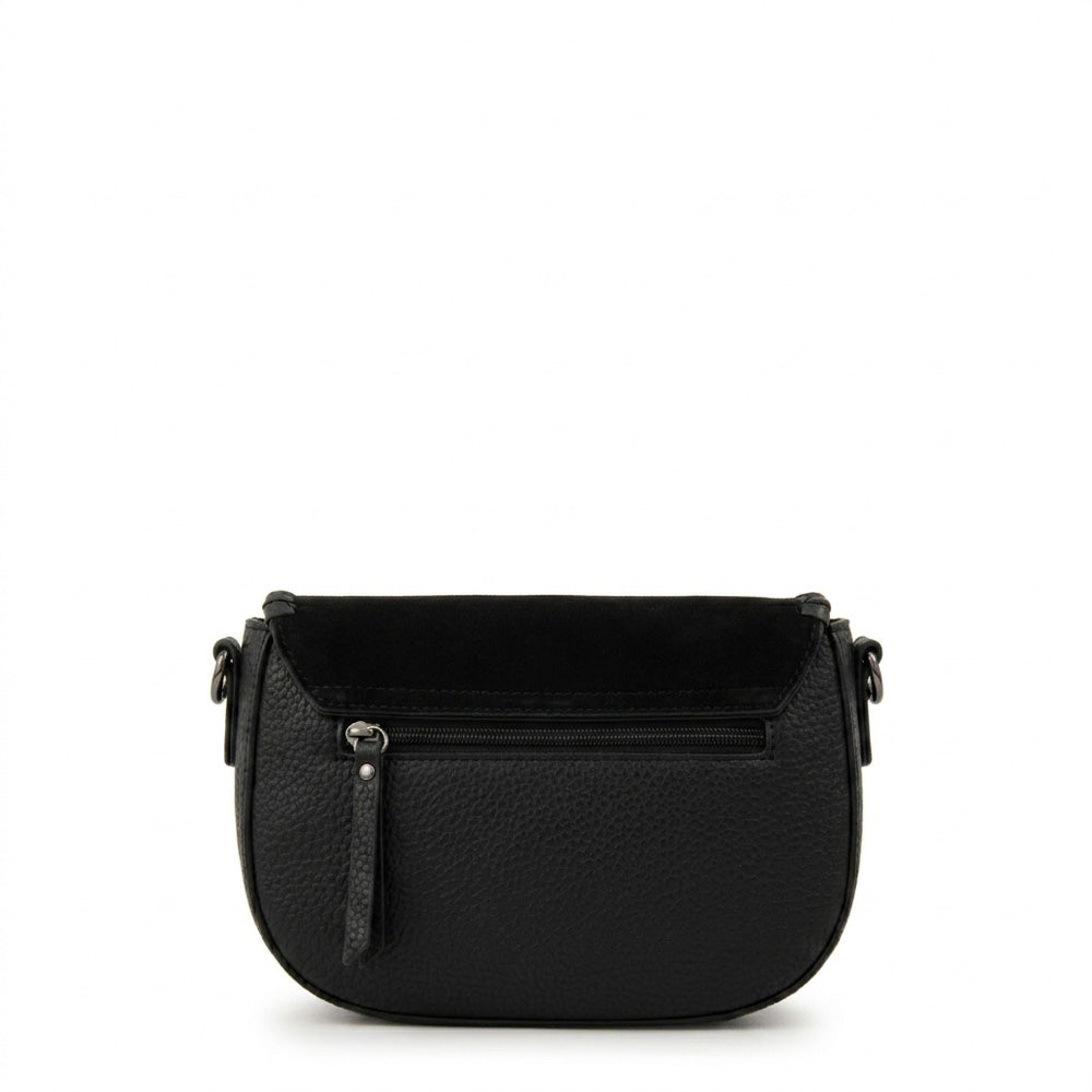 Crossbody Sarina Gamuzado Negro