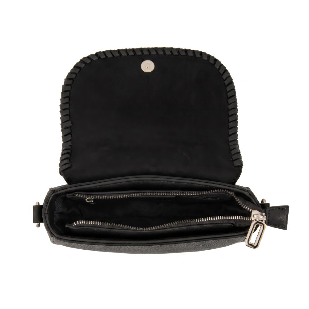 Crossbody Sarina Gamuzado Negro