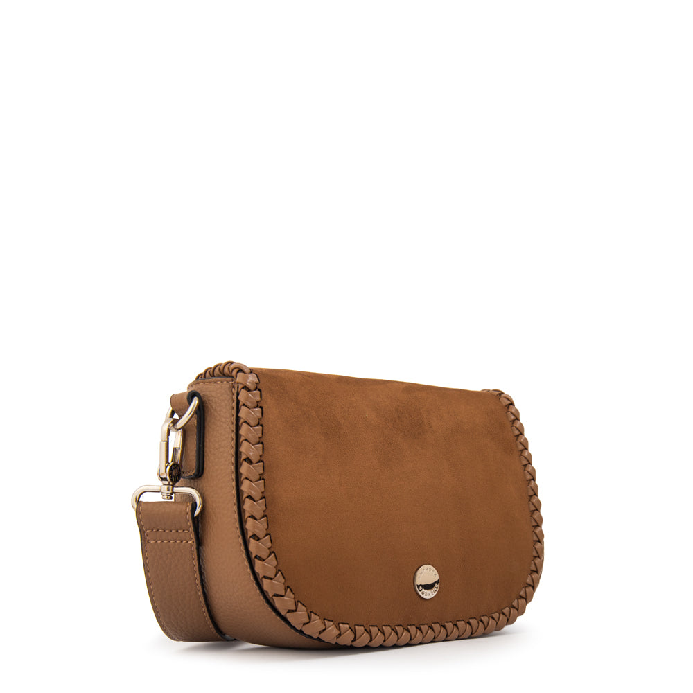 Crossbody Sarina Gamuzado Café