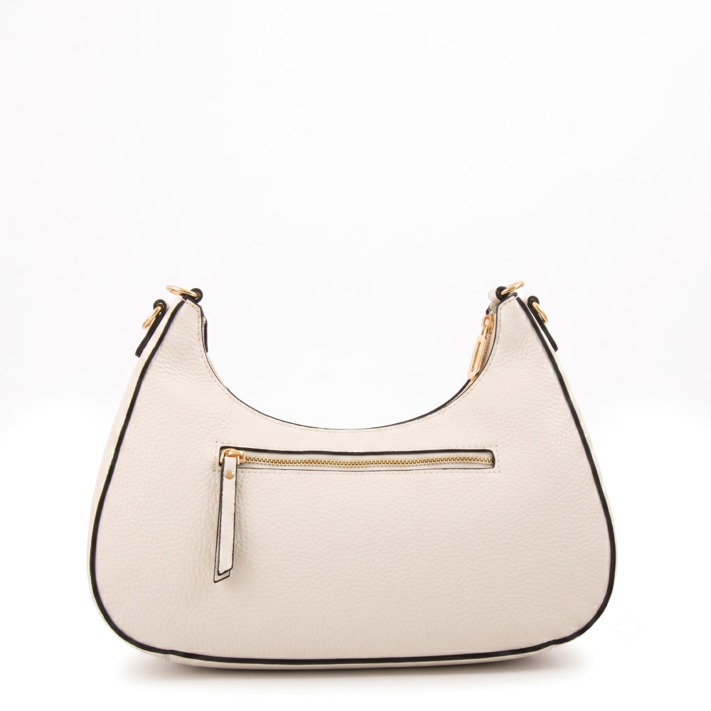 Cartera Oval Angela Blanco Crudo