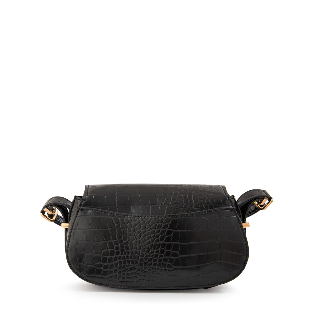 Crossbody Fanny Croco Negro
