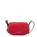 Crossbody Fanny Croco Rojo Oscuro