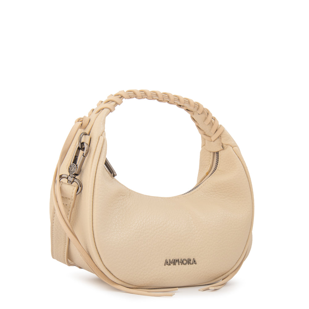 Cartera Oval Musa Blanco Crudo
