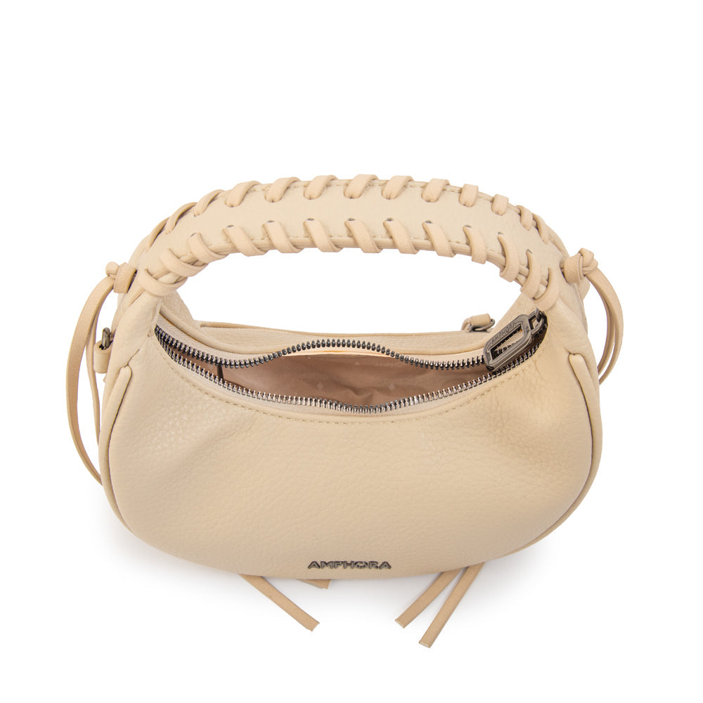 Cartera Oval Musa Blanco Crudo