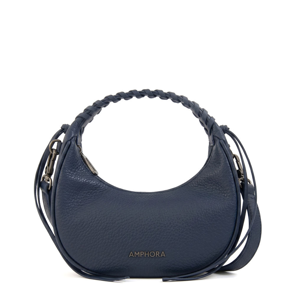 Cartera Oval Musa Azul Oscuro