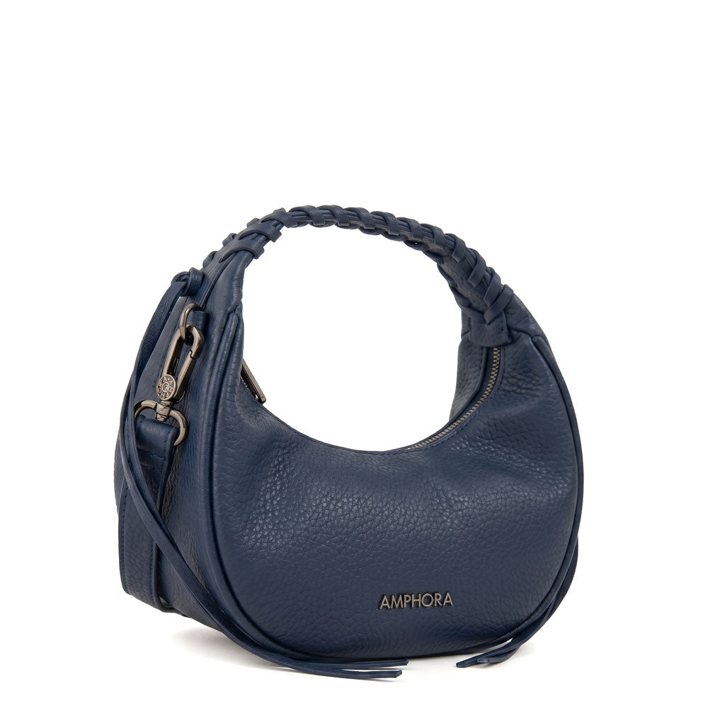 Cartera Oval Musa Azul Oscuro