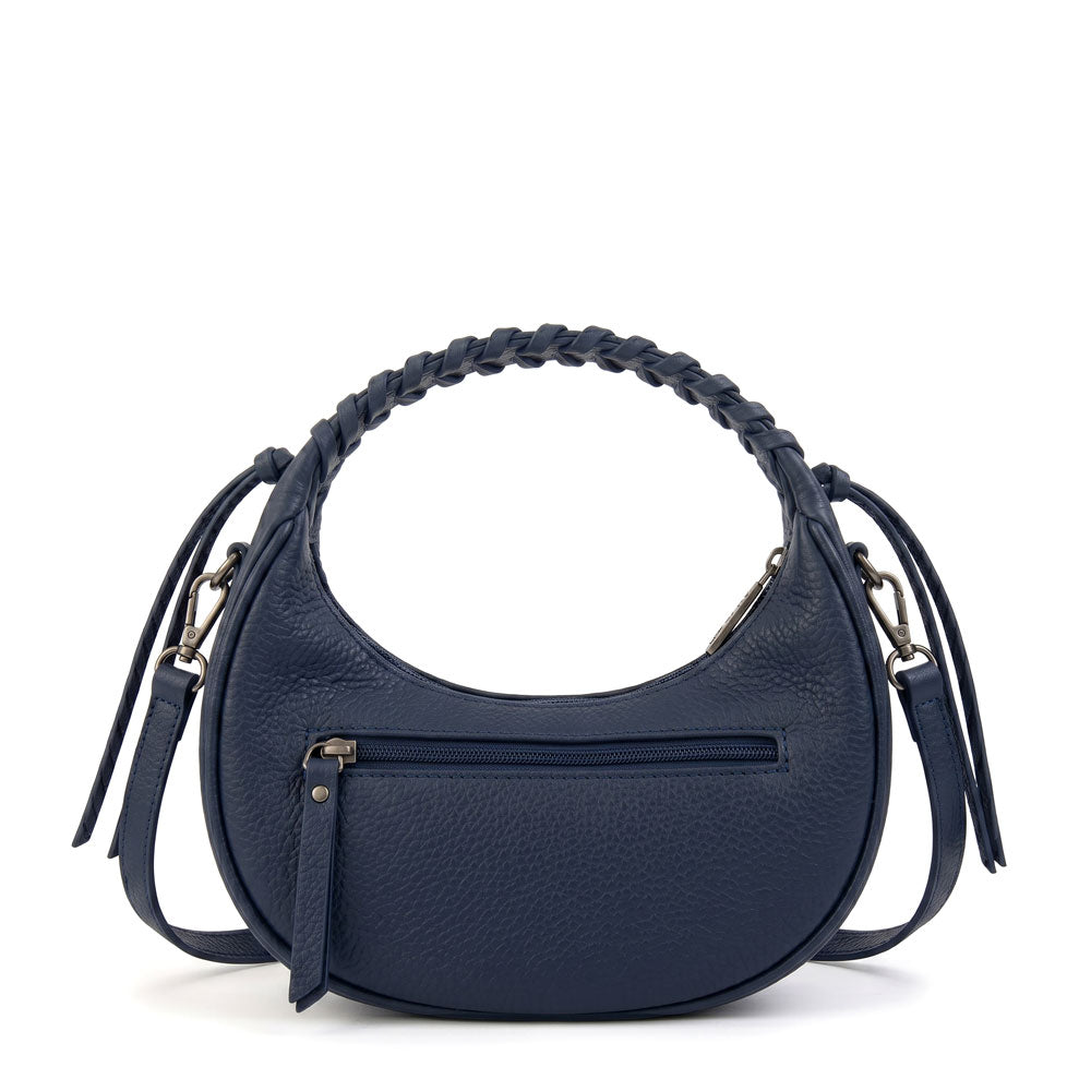 Cartera Oval Musa Azul Oscuro