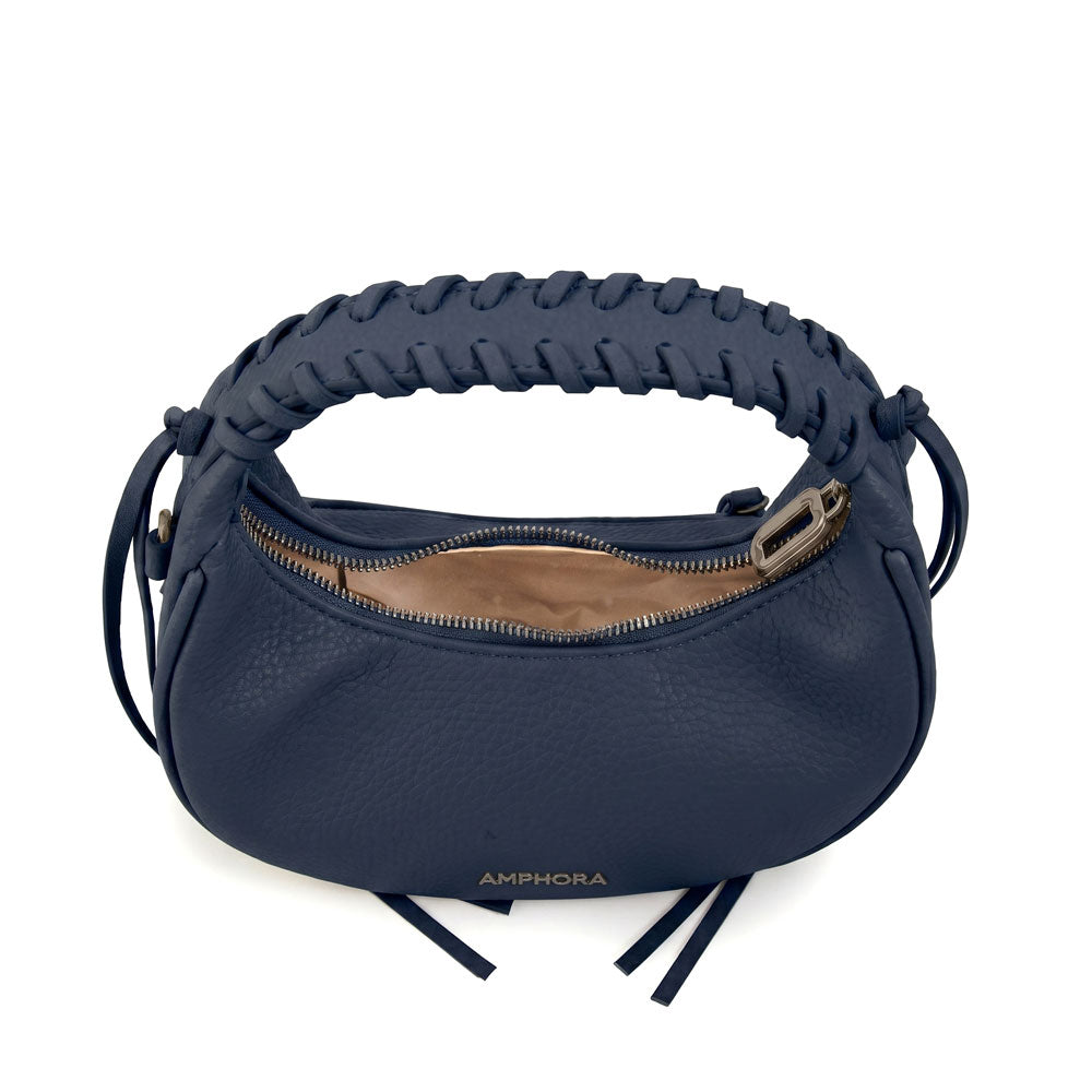 Cartera Oval Musa Azul Oscuro