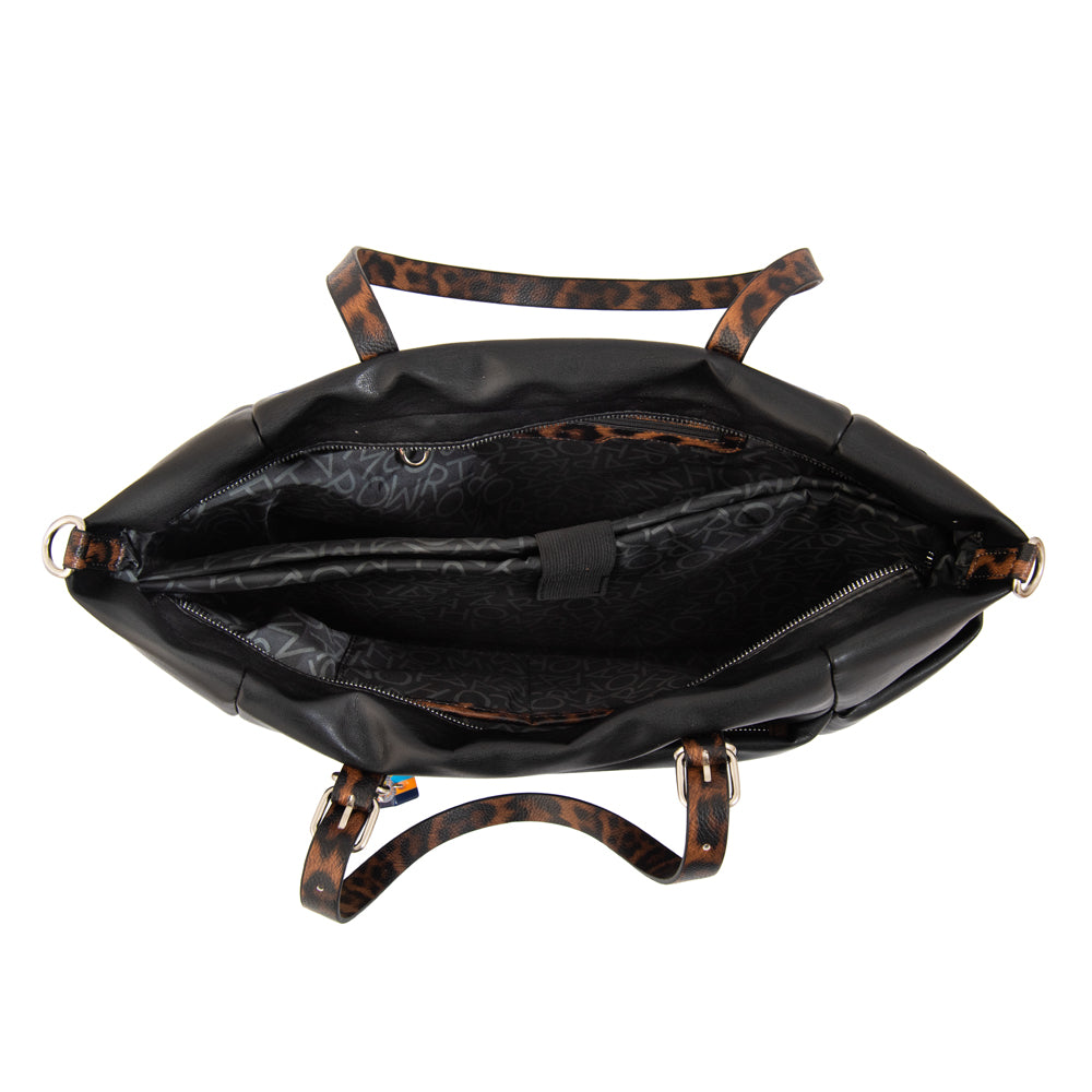 Cartera Dos Asas Portalaptop Lily Negro