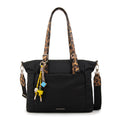 Cartera Dos Asas Lily Nylon Negro