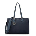 Cartera Dos Asas Portalaptop Nila Nylon Azul Oscuro
