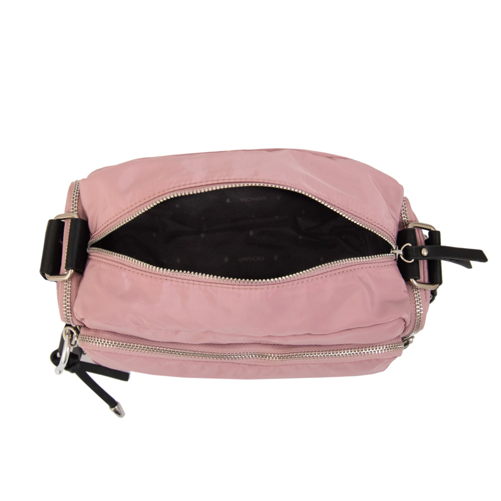 Crossbody Oblina Nylon Rosado