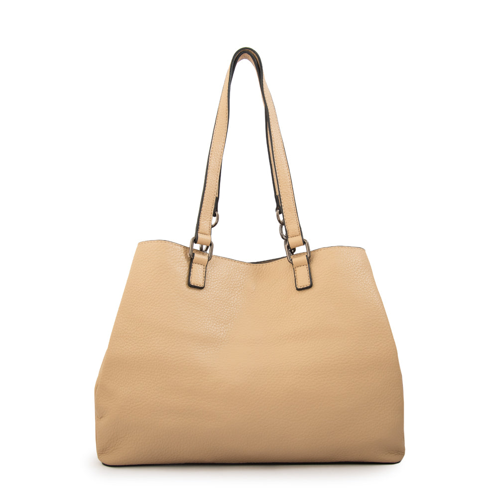 Cartera Dos Asas Jesse Beige