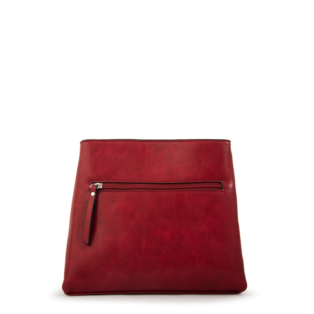 Crossbody Malgaria Rojo Oscuro