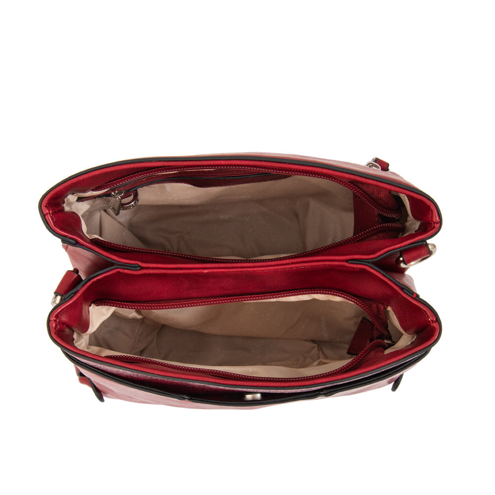Crossbody Malgaria Rojo Oscuro